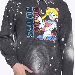 Sailor Moon Graphic Pullover Hoodie - Black with Multicolor Print